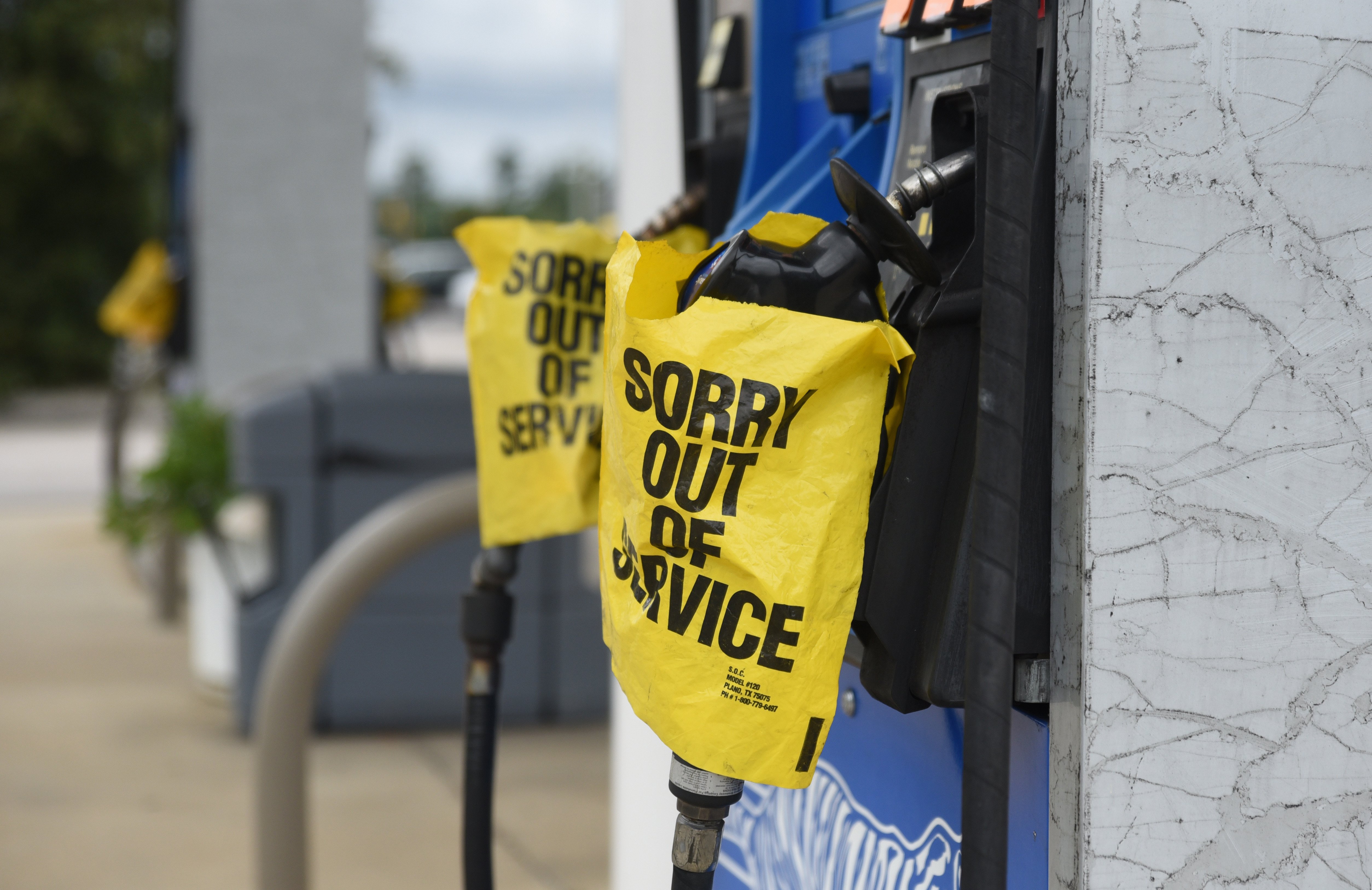Gas Pump Bag Out of Service-3